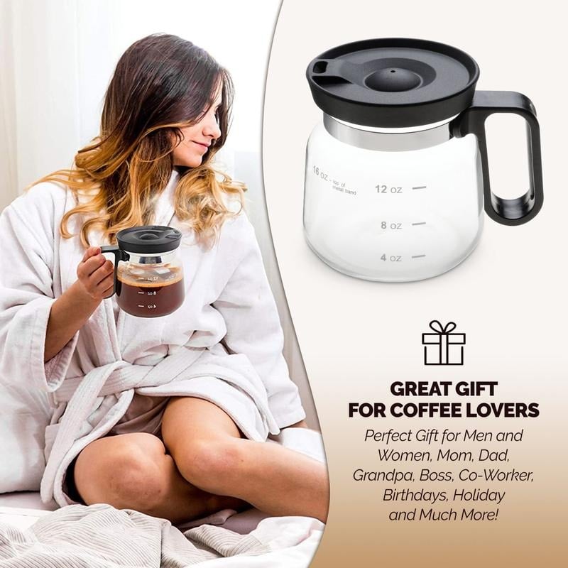ππβ 16 Oz Glass Coffee Mug β Coffee Pot Style
