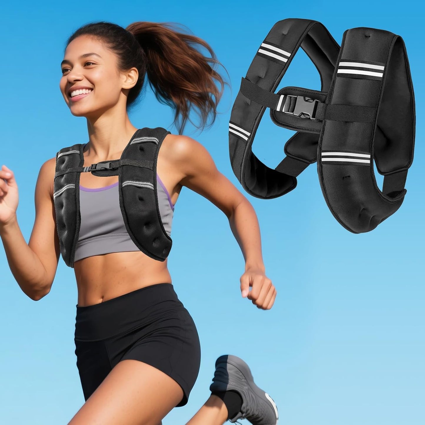 Weighted Vest with Two Adjustment Straps Men Women