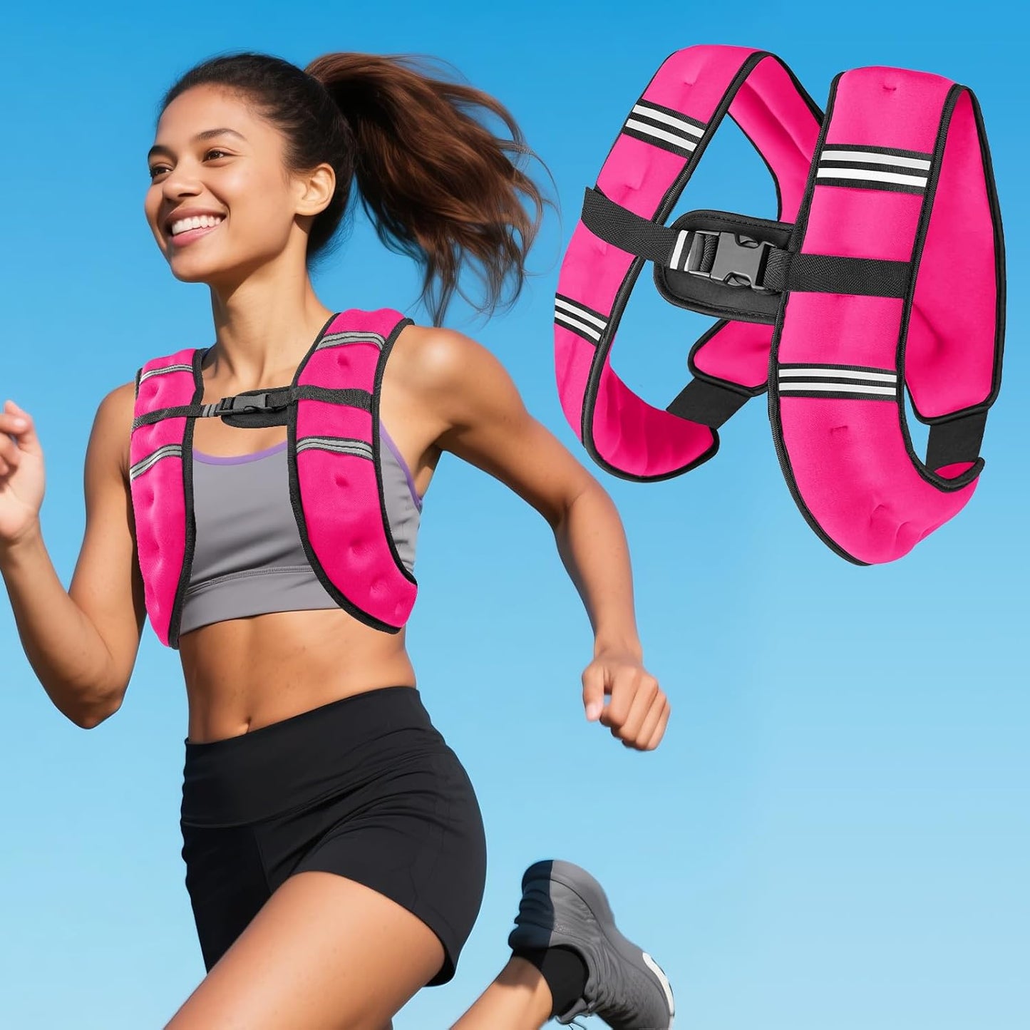 Weighted Vest with Two Adjustment Straps Men Women