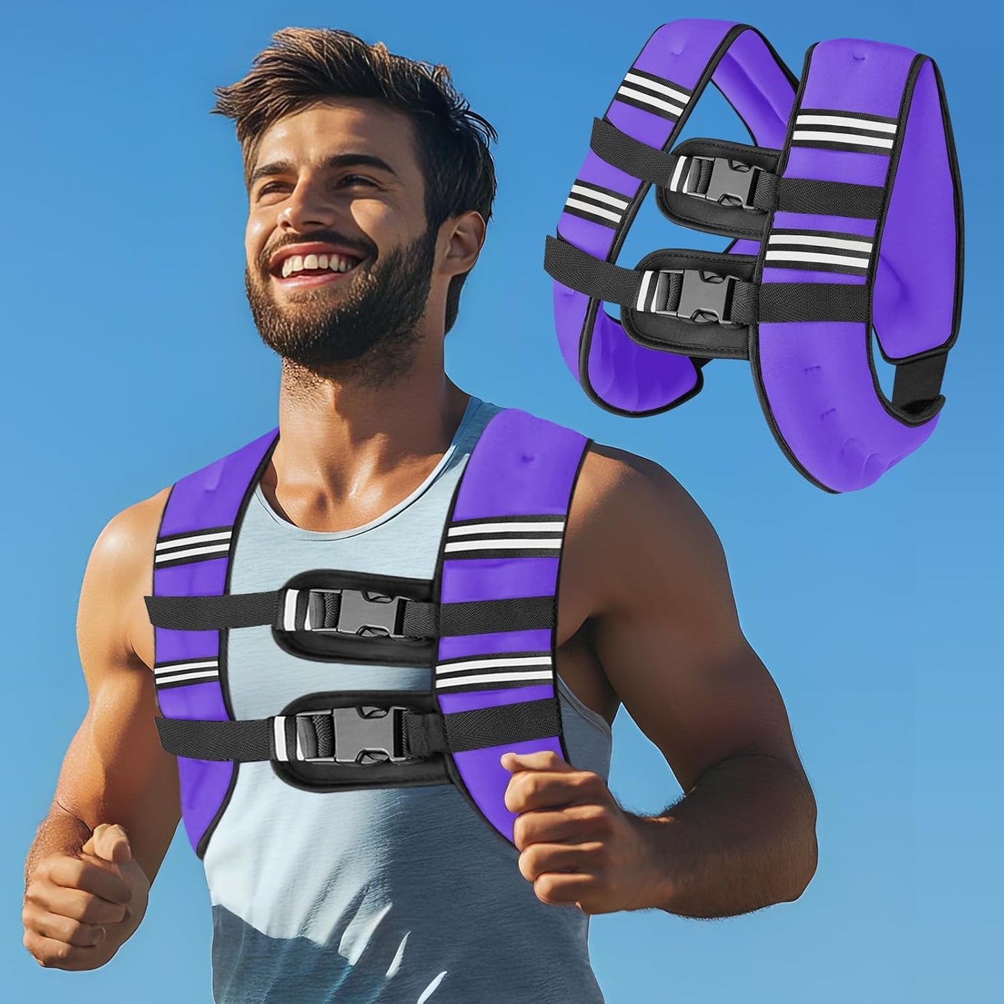 Weighted Vest with Two Adjustment Straps Men Women