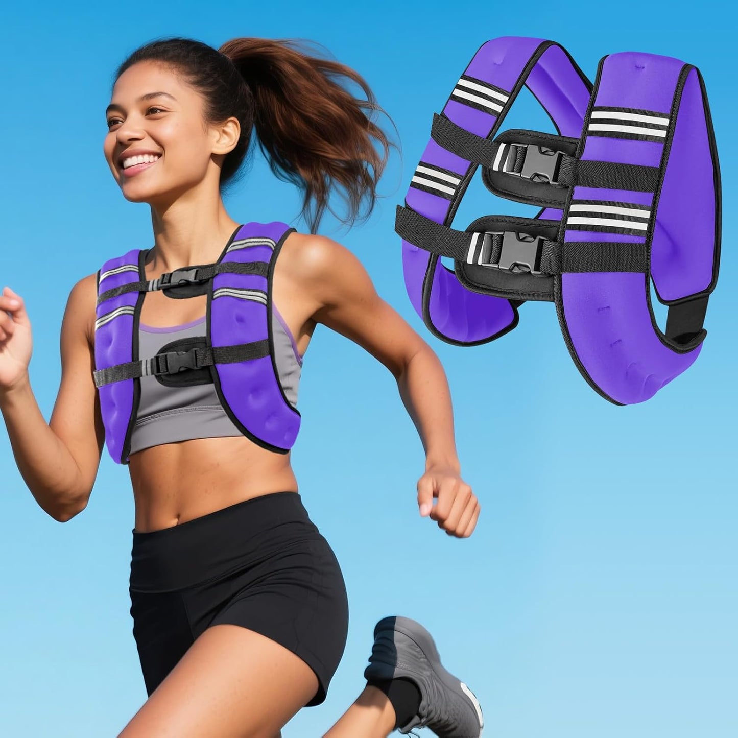 Weighted Vest with Two Adjustment Straps Men Women