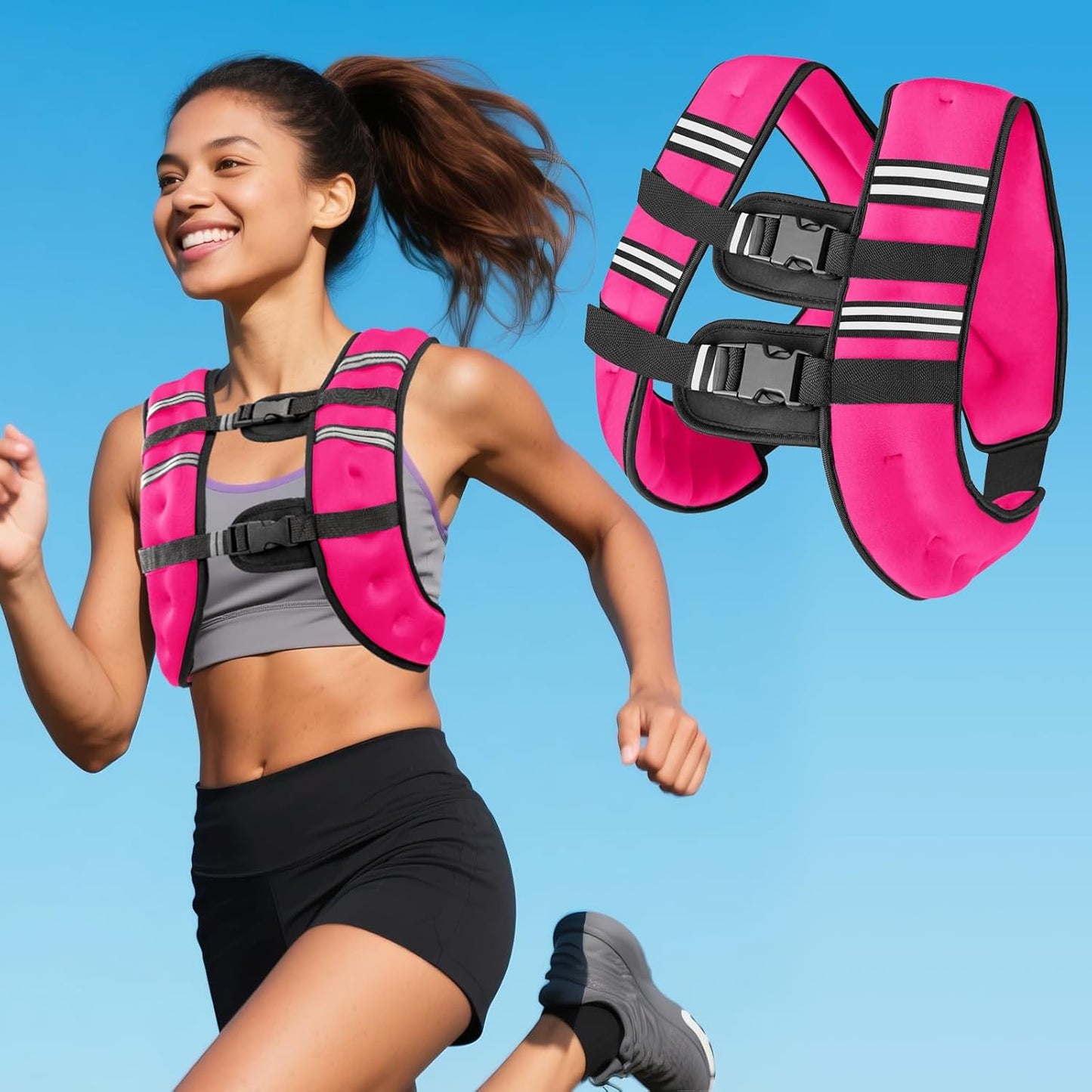 Weighted Vest with Two Adjustment Straps Men Women