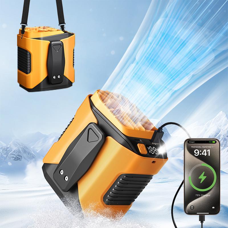 🔥Last Day 49% OFF🔥Portable Fan, USB Rechargeable Waist Fan with Clip & Power Bank, Personal Cooling Fan for Outdoor Travel Camping
