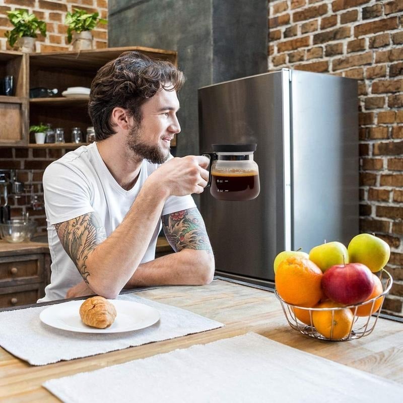 ππβ 16 Oz Glass Coffee Mug β Coffee Pot Style