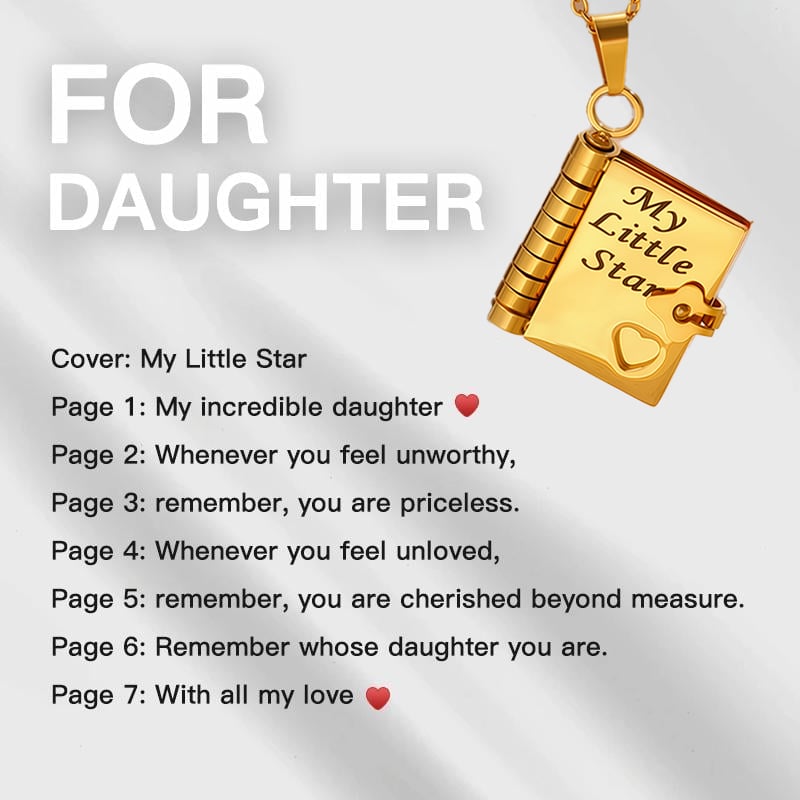 🏆Flash Sale⚡ 50K+ SOLD! ❤️🔥✨My Little Star Book Necklace for Daughter / Son