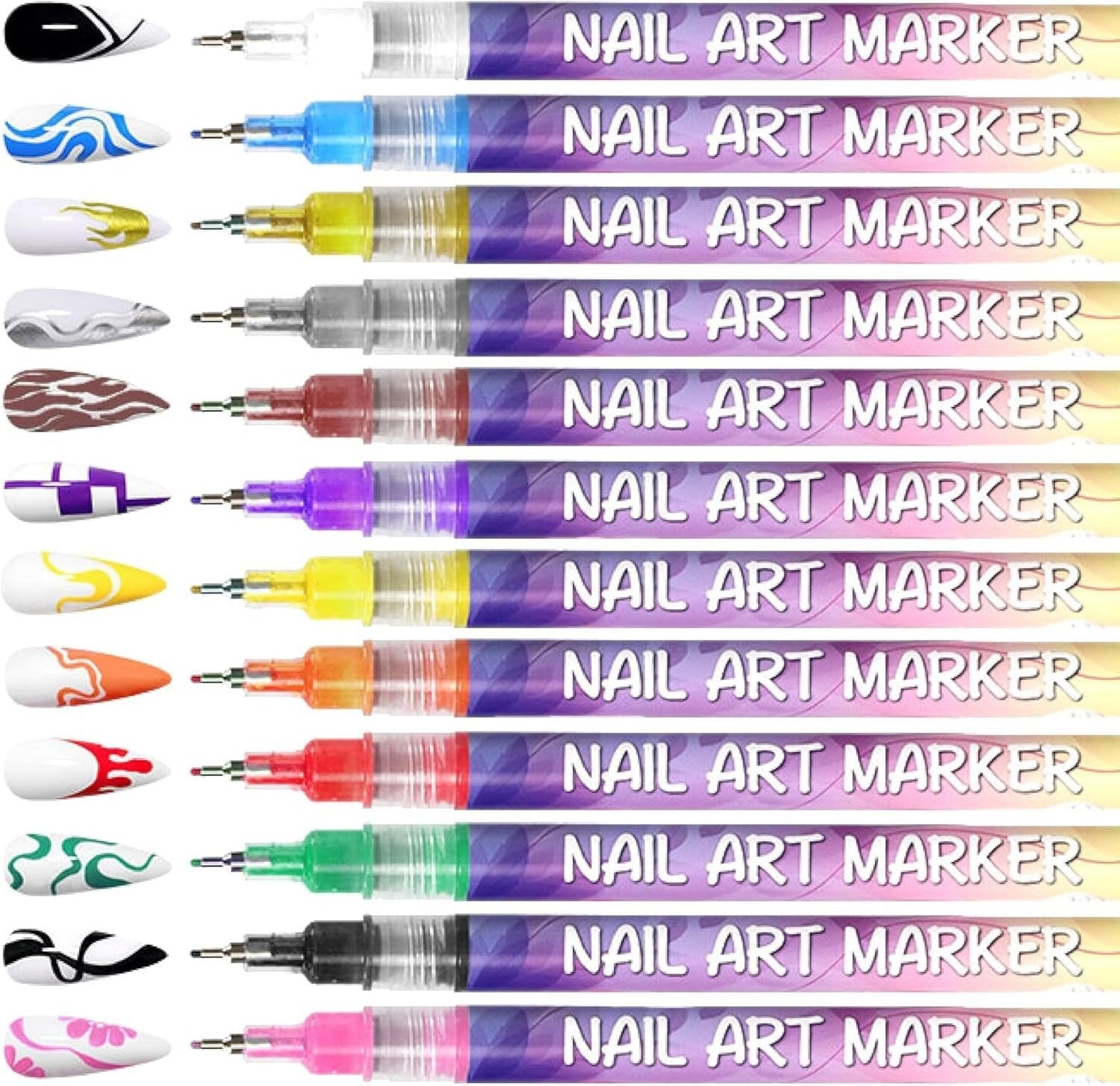 ๐จ12 Colors Nail Art Pens Set