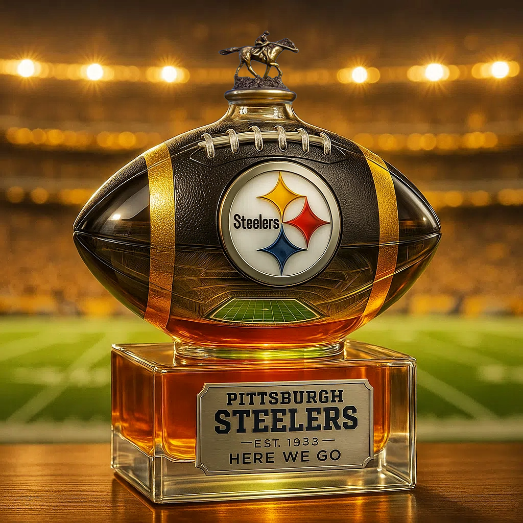 ⏰Last Day Promotion 49% OFF -🏈 Steel City Pride, Poured in Gold — PS Team Whiskey Bottle