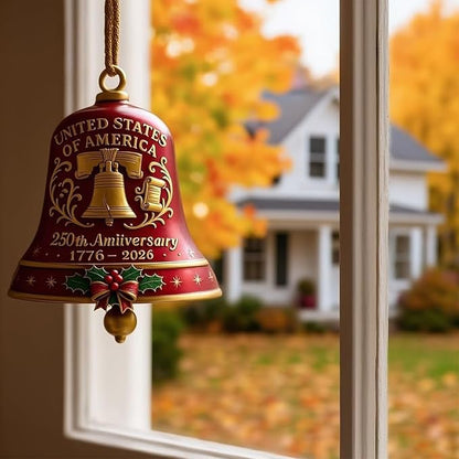 🌟Proudly made in Texas, USA🔔United States 250th Anniversary Bell Ornament