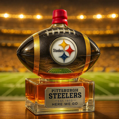 ⏰Last Day Promotion 49% OFF -🏈 Steel City Pride, Poured in Gold — PS Team Whiskey Bottle