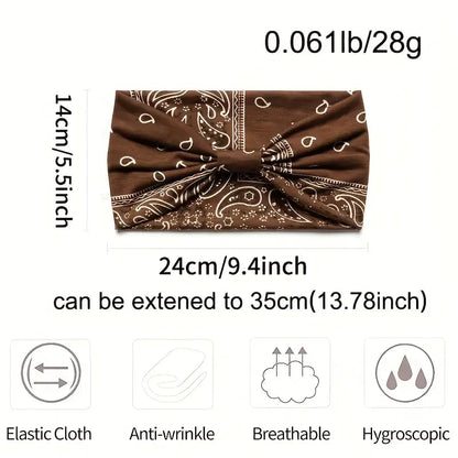 🎁Last Day 🎉Boho Paisley Printed Wide HeadBand