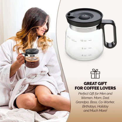 💕💖☕ 16 Oz Glass Coffee Mug – Coffee Pot Style