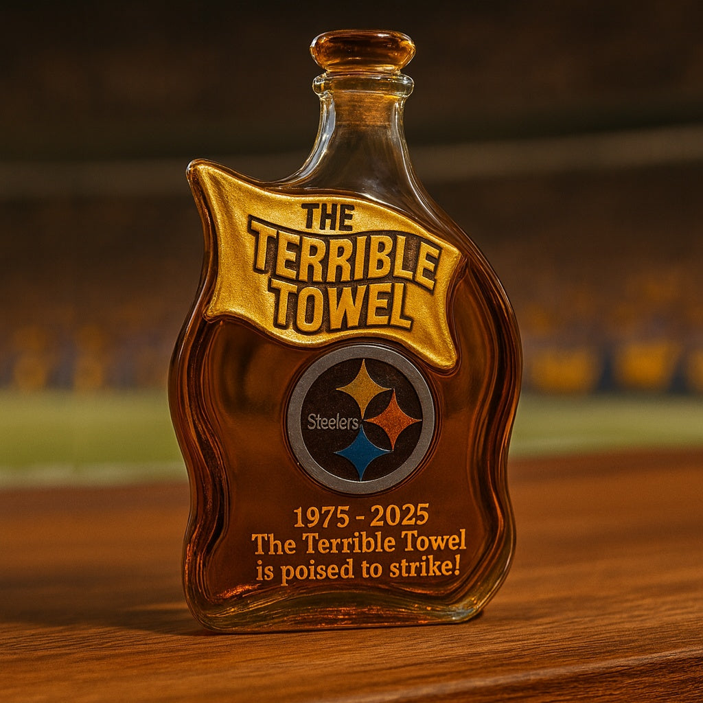 ⏰Last Day Promotion 49% OFF -🔥🏆The Terrible Towel 1975 – 2025 Anniversary Whisky Bottle
