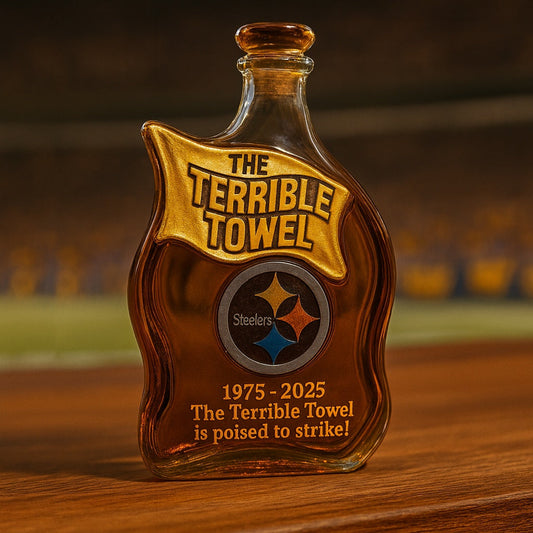 ⏰Last Day Promotion 49% OFF -🔥🏆The Terrible Towel 1975 – 2025 Anniversary Whisky Bottle