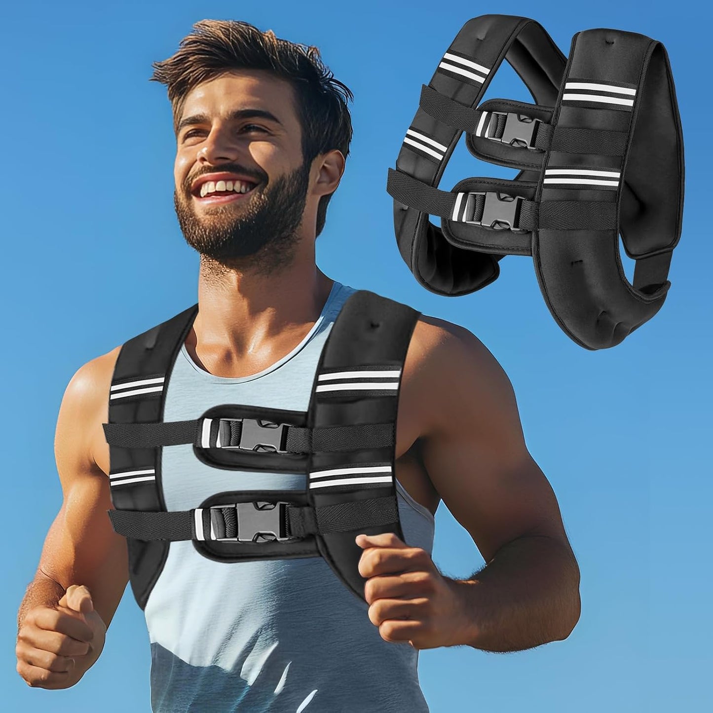 Weighted Vest with Two Adjustment Straps Men Women