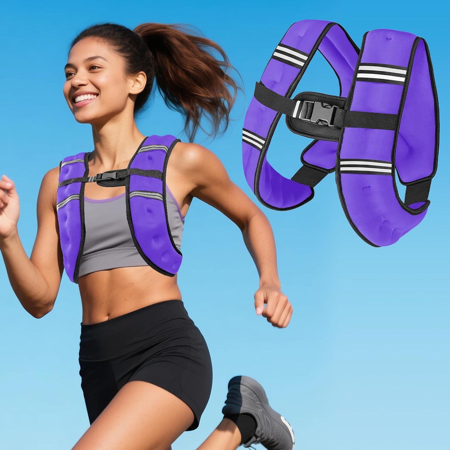 Weighted Vest with Two Adjustment Straps Men Women