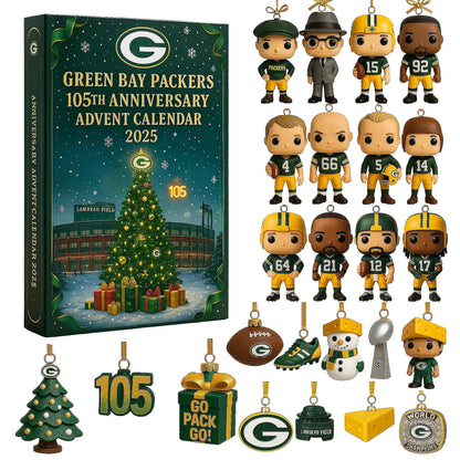 ⏰Last Day Promotion 49% OFF -🎁Green Bay Team 105th Anniversary Advent Calendar 2025