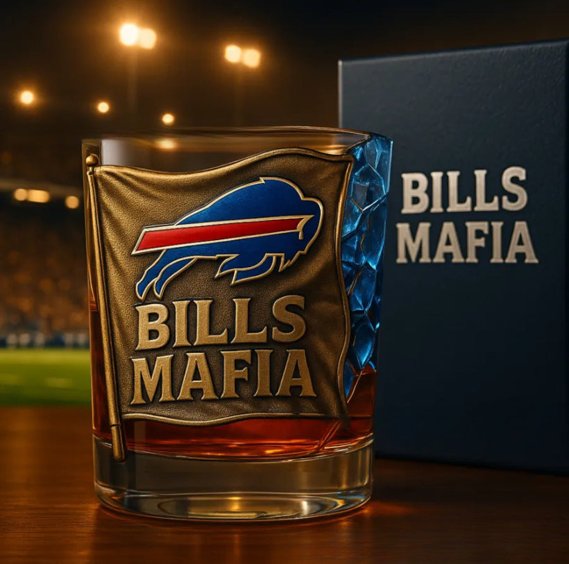 ⏰Last Day Promotion 49% OFF - 🔥Buffalo Bills Commemorative Whiskey Glass💥