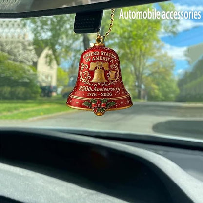 🌟Proudly made in Texas, USA🔔United States 250th Anniversary Bell Ornament