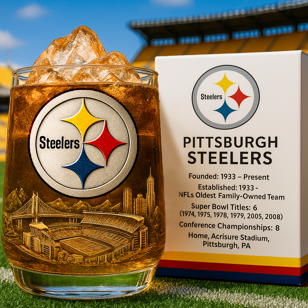 ⏰Last Day Promotion 49% OFF -PS Team Terrible Towel 50th Anniversary Whiskey Glass