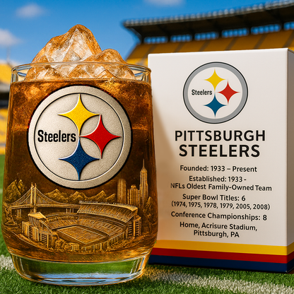 ⏰Last Day Promotion 49% OFF -PS Team Terrible Towel 50th Anniversary Whiskey Glass