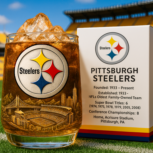 ⏰Last Day Promotion 49% OFF -PS Team Terrible Towel 50th Anniversary Whiskey Glass