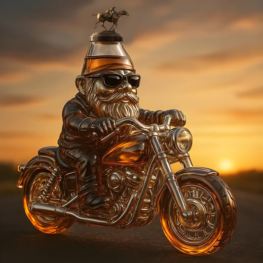 ⏰Last Day Promotion 49% OFF -🎅 Santa Claus Motorcycle Wine Bottle: Rebel with a Claus